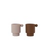 Tiny Inka Cup Caramel/Rose - Pack of 2