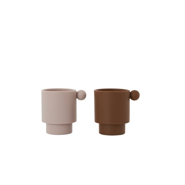 Tiny Inka Cup Caramel/Rose - Pack of 2