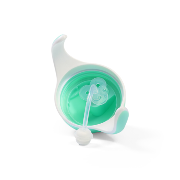 Sippy cup with weighted straw-mint