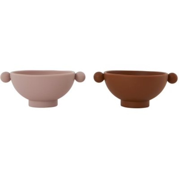 Tiny Inka Bowl Caramel/Rose - Pack of 2