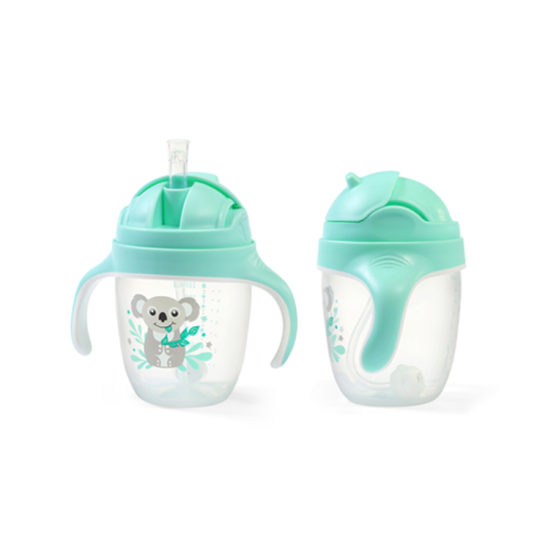 Sippy cup with weighted straw-mint