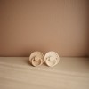 FRIGG Rope Pacifiers - Latex 2-Pack - Cream/Croissant - Size 1