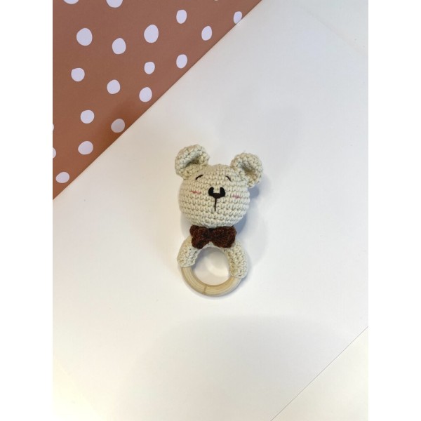 Bear Teether Beige S