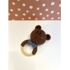 Bear Teether & Rattle Brown L