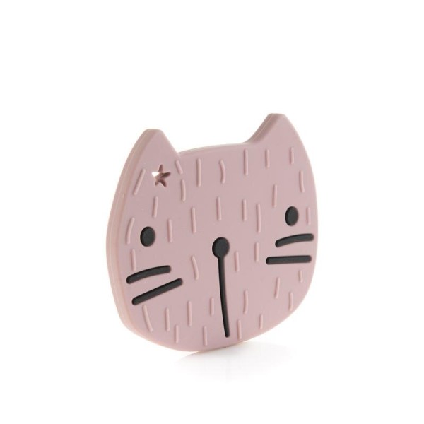 Pippa the Cat Teether Dusty Pink