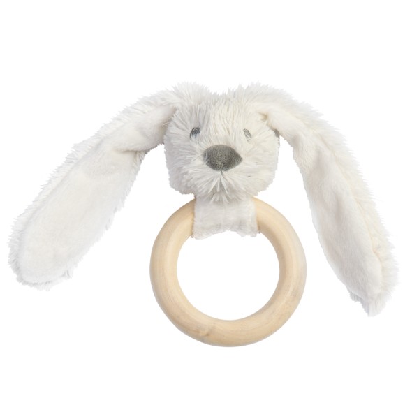 Ivory Rabbit Richie Wooden Teething Ring