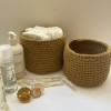 Chamomile crochet storage basket -set of 2