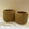 Chamomile crochet storage basket -set of 2