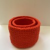 Red crochet storage basket -set of 2