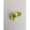 Knitted Hair Clip Daisy Yellow-Lime