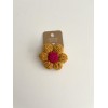 Knitted Hair Tie Daisy Brown-Red