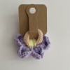 Knitted Hair Tie Daisy Lilac-Yellow