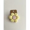 Knitted Hair Tie Daisy Yellow-Lilac