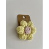 Knitted Hair Tie Daisy Yellow-Lilac