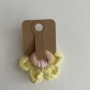 Knitted Hair Tie Daisy Yellow-Lilac