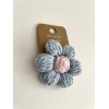 Knitted Hair Tie Daisy Baby blue-Pink