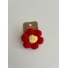 Knitted Hair Tie Daisy Red-Yellow