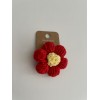 Knitted Hair Tie Daisy Red-Yellow