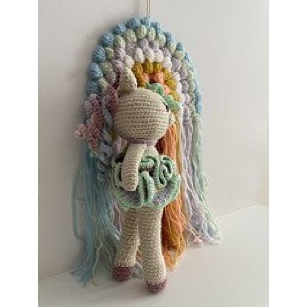 Knitted soft toy Unicorn