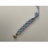 Macrame Pacifier Clip Baby Blue