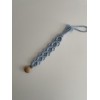 Macrame Pacifier Clip Baby Blue