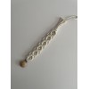 Macrame Pacifier Clip Beige