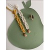 Macrame Pacifier Clip Mustard