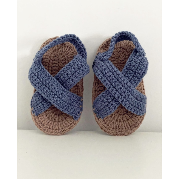 Crochet sandals Blue