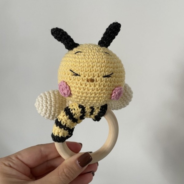 Bee Teether & Rattle Yellow L