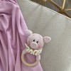 Piggy Teether & Rattle Pink L