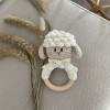 Sheep Teether & Rattle White L