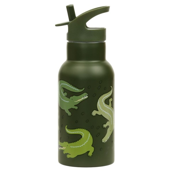 Stainless steel drink bottle: Crocodiles