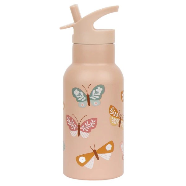 Stainless steel drink bottle: Butterflies