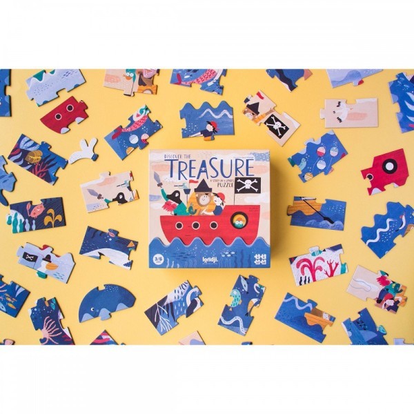 Discover The Treasure - 4+8+12+16 pcs - Layers Puzzle