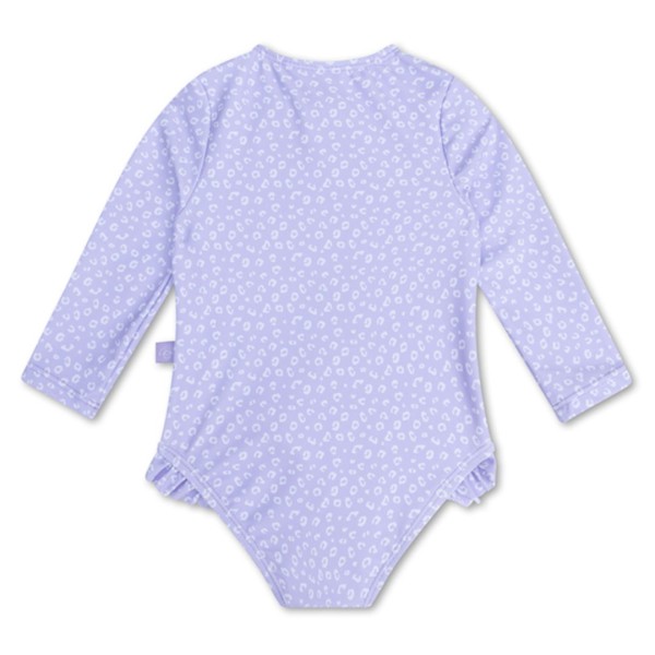 UV Swimsuit with long sleeves Lilac Panther print